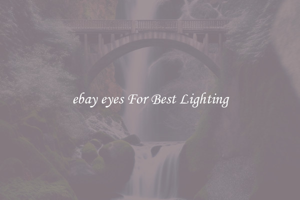 ebay eyes For Best Lighting
