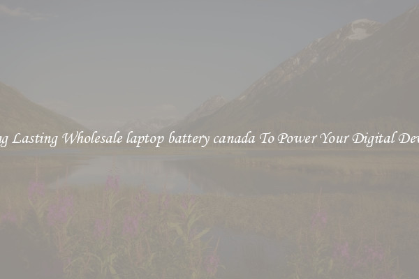 Long Lasting Wholesale laptop battery canada To Power Your Digital Devices