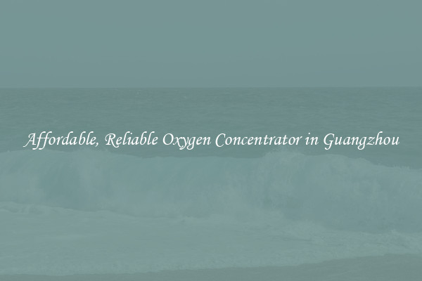 Affordable, Reliable Oxygen Concentrator in Guangzhou