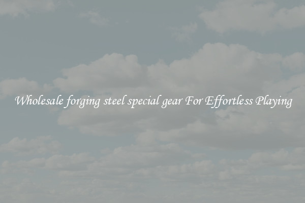 Wholesale forging steel special gear For Effortless Playing