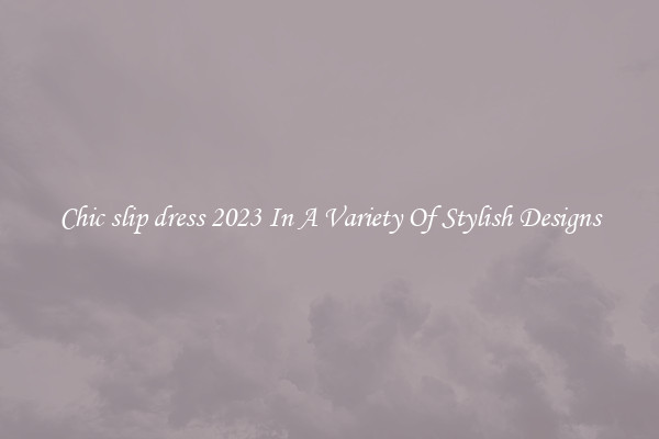 Chic slip dress 2023 In A Variety Of Stylish Designs