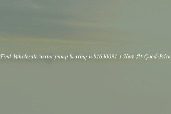 Find Wholesale water pump bearing wb1630091 1 Here At Good Prices