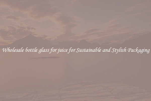 Wholesale bottle glass for juice for Sustainable and Stylish Packaging