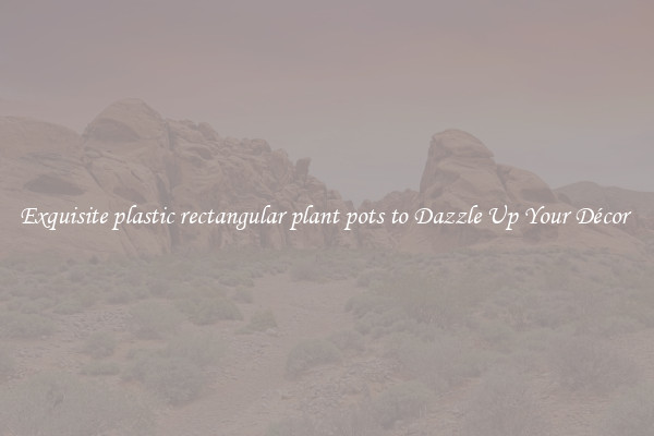 Exquisite plastic rectangular plant pots to Dazzle Up Your Décor 