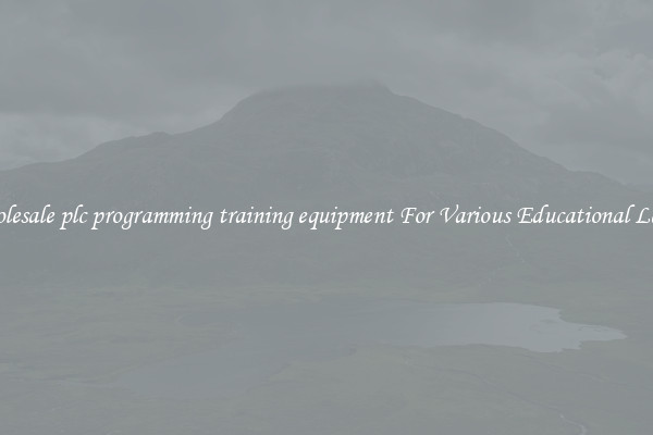 Wholesale plc programming training equipment For Various Educational Levels