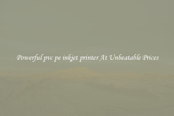 Powerful pvc pe inkjet printer At Unbeatable Prices