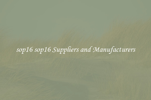 sop16 sop16 Suppliers and Manufacturers