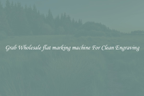 Grab Wholesale flat marking machine For Clean Engraving